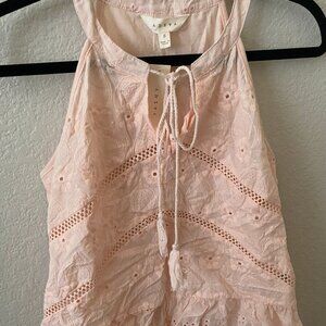 pink embroidered top